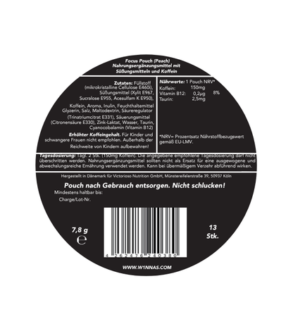 W1NNAS Performance Pouches – Peach | 150 mg Koffein