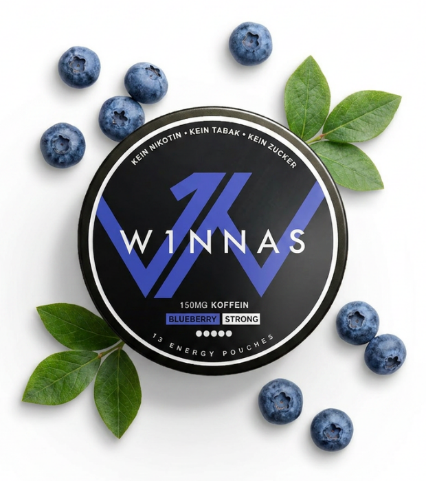 W1NNAS Performance Pouches Blueberry Strong mit 150 mg Koffein
