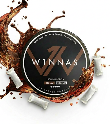 W1NNAS Performance Pouches Cola Strong mit 150 mg Koffein
