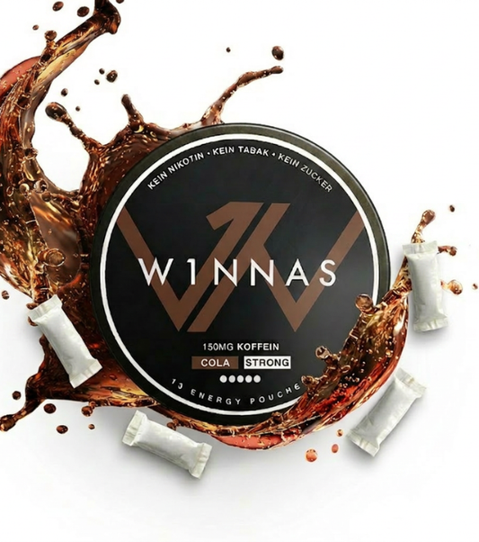 W1NNAS Performance Pouches Cola Strong mit 150 mg Koffein
