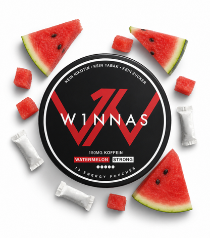 W1NNAS Performance Pouches Watermelon Strong mit 150 mg Koffein